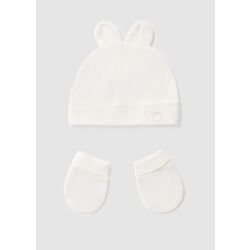 19340 Conj. gorro y manoplas mayoral. ROPA PARA BEBES ,PREMAMA Y COLEGIAL - DE 0 5 AÑOS COMPLEMENTOS . Color CRUDO. TALLAS 0