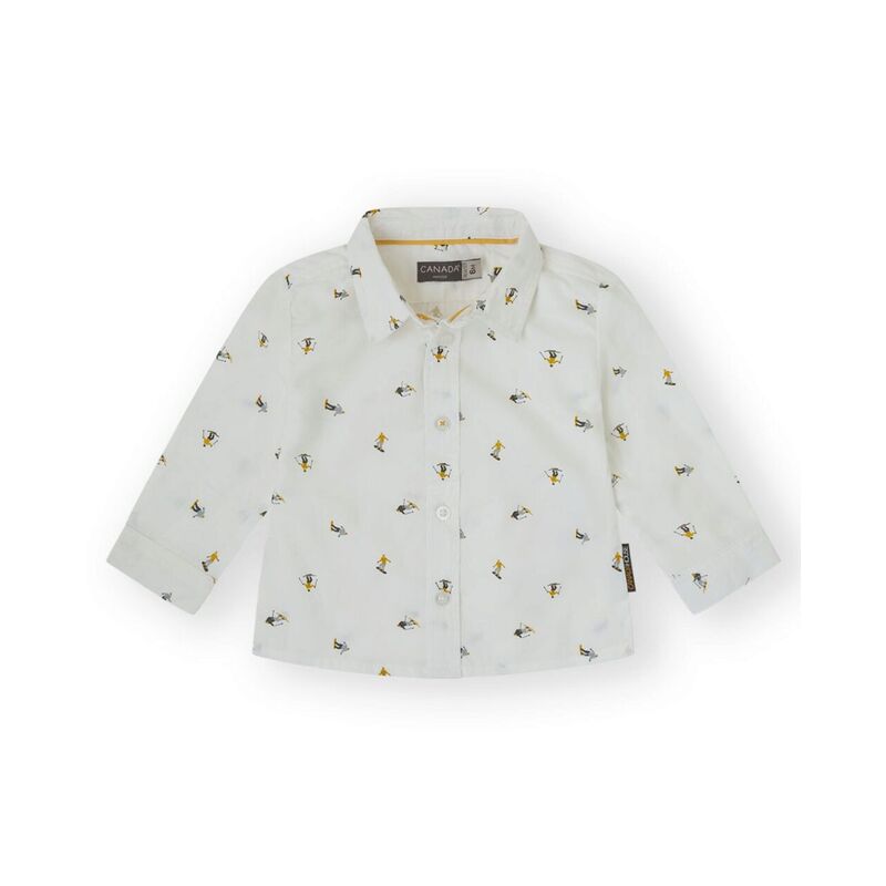 24456110 CAMISA BBSKIERS BOY BLANCO CANADA HOUSE. ROPA PARA BEBES ,PREMAMA Y COLEGIAL - DE 0 5 AÑOS INVIERNO NIÑO Camisas Polos