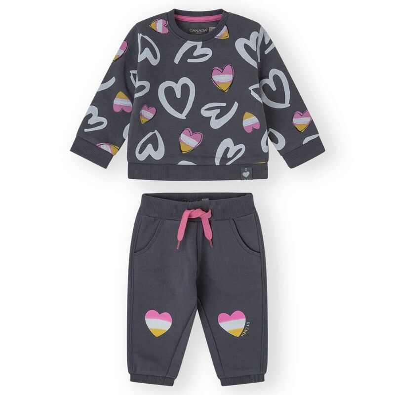 24467520 CONJUNTO BBCUORE GIRL GRIS OSCURO CANADA HOUSE. ROPA PARA BEBES ,PREMAMA Y COLEGIAL - DE 0 5 AÑOS INVIERNO NIÑA