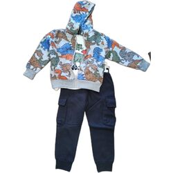 JA2431 CHANDAL DINO GRIS GARVEL. ROPA PARA BEBES ,PREMAMA Y COLEGIAL - DE 0 5 AÑOS INVIERNO . TALLAS 3 años. 