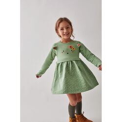 343000 Vestido bebé niña verde Street Monkey. ROPA PARA BEBES ,PREMAMA Y COLEGIAL - DE 0 5 AÑOS INVIERNO NIÑA Vestidos . TALLAS