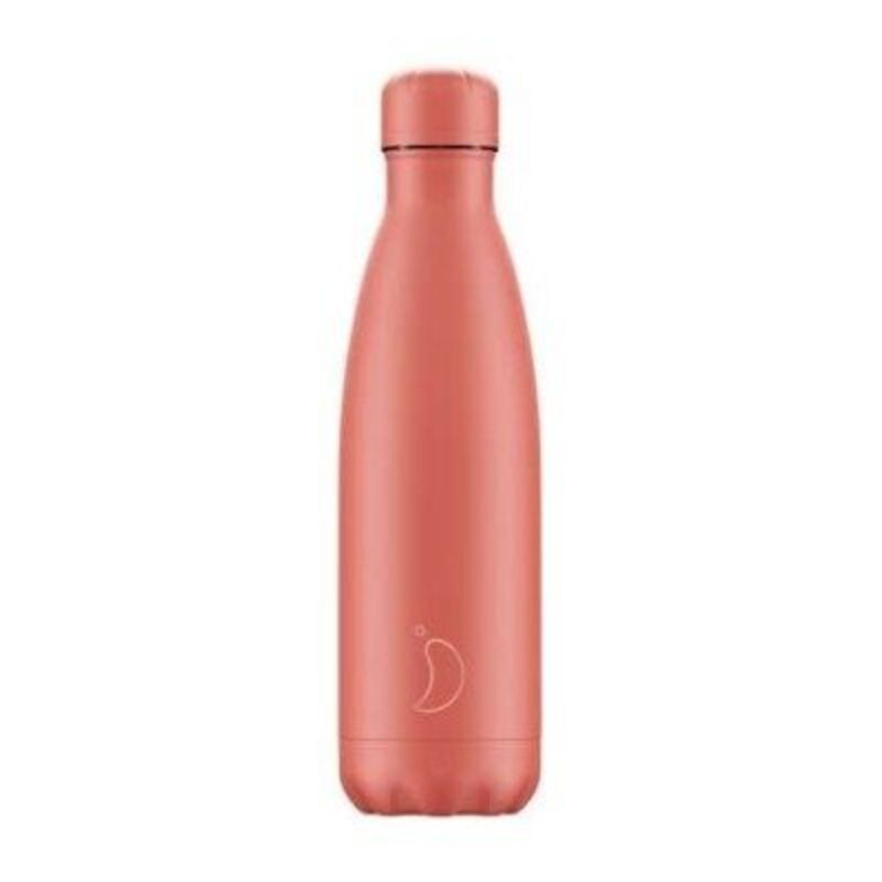 BOTELLA CHILLYS PASTEL CORAL TOTAL 500 ml  B500PAACR Btbox. PUERICULTURA Y COMPLEMENTOS PARA BEBES - COMIDA TERMOS RECIPIENTES .