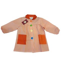 MANDILON PAYASO NARANJA GASPAR. ROPA PARA BEBES ,PREMAMA Y COLEGIAL - COLEGIO ,MANDILONES, MOCHILAS . TALLAS 2 años. 