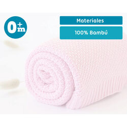 3144 C/V MANTITA 80X110CMS BAMBÚ ROSA KIOKIDS. COCHECITOS-CARRICOCHES PARA BEBE SACOS Y TEXTILES CHALES MANTAS . Color Rosa. 