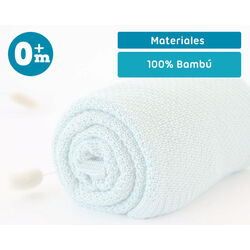 3173 C/V MANTITA 80X110CMS BAMBÚ MENTA KIOKIDS. COCHECITOS-CARRICOCHES PARA BEBE SACOS Y TEXTILES CHALES MANTAS . Color MENTA. 