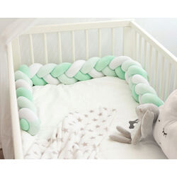 3175 B. PROTECTOR CUNA 150X14X10CM MENTA KIOKIDS. MOBILIARIO Y DECORACION PARA BEBE - ROPA CUNA MINICUNA EDREDONES PROTECTORES .