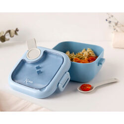 3536 C/C. CAJA ALMUERZO 750ML PP AZUL KIOKIDS. ROPA PARA BEBES ,PREMAMA Y COLEGIAL - COLEGIO ,MANDILONES, MOCHILAS ACCESORIOS