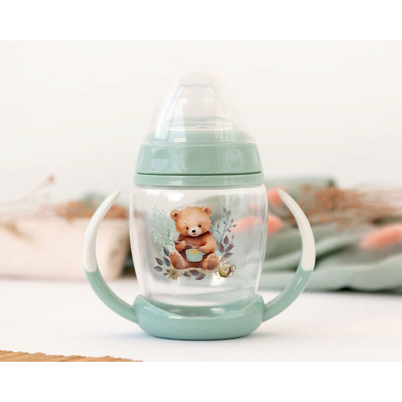 3781 TAZA APRENDIZAJE 270ML STEP 1 SALVIA KIOKIDS. PUERICULTURA Y COMPLEMENTOS PARA BEBES - COMIDA VASOS TAZAS . Color SALVIA. 