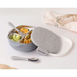 3894 CAJA ALMUERZO 450ML ACERO INOXIDABLE KIOKIDS. PUERICULTURA Y COMPLEMENTOS PARA BEBES - COMIDA VAJILLAS CUBIERTOS ACCESORIOS