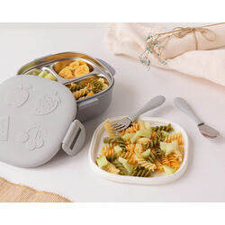 3894 CAJA ALMUERZO 450ML ACERO INOXIDABLE KIOKIDS. PUERICULTURA Y COMPLEMENTOS PARA BEBES - COMIDA VAJILLAS CUBIERTOS ACCESORIOS