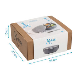 3894 CAJA ALMUERZO 450ML ACERO INOXIDABLE KIOKIDS. PUERICULTURA Y COMPLEMENTOS PARA BEBES - COMIDA VAJILLAS CUBIERTOS ACCESORIOS