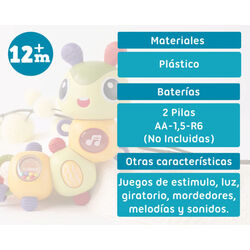 3954 GUSANO 20X16 CM MUSICAL KIOKIDS. JUGUETES PARA BEBE - PRIMEROS APILABLES Y ENCAJABLES ACCESORIOS DE . Color 0. 
