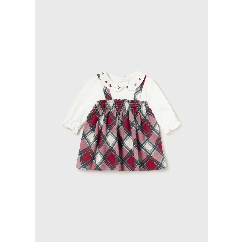 2801  PELELE FALDA CUADROS MAYORAL. ROPA PARA BEBES ,PREMAMA Y COLEGIAL - DE 0 5 AÑOS INVIERNO Peleles RECIEN NACIDO 0-1M 50CM .