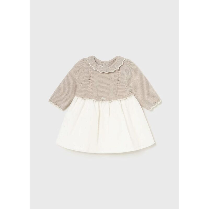 2883 VESTIDO COMBINADO TRICOT MAYORAL. ROPA PARA BEBES ,PREMAMA Y COLEGIAL - DE 0 5 AÑOS INVIERNO NIÑA Vestidos RECIEN NACIDO