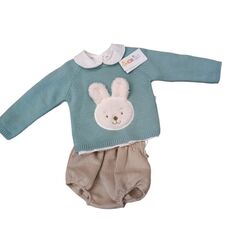 C7110 CONJUNTO DE TRES PIEZAS VERDE  MIS CUCADAS. ROPA PARA BEBES ,PREMAMA Y COLEGIAL - DE 0 5 AÑOS INVIERNO NIÑO Conjuntos NIÑA