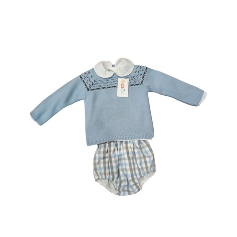 C7111 CONJUNTO PUNTO AZUL BEBE INVIERNO MIS CUCADAS. ROPA PARA BEBES ,PREMAMA Y COLEGIAL - DE 0 5 AÑOS INVIERNO NIÑO Conjuntos .