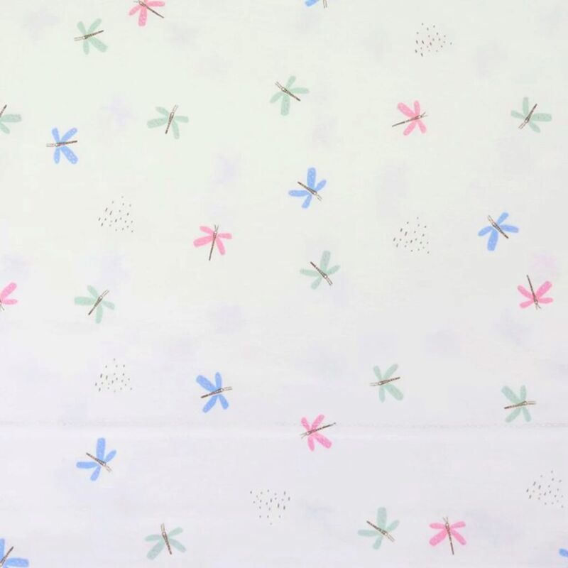 Sábanas MUINICUNA  LIBÉLULAS Algodón 50X80  Orgánico. MOBILIARIO Y DECORACION PARA BEBE - ROPA CUNA MINICUNA SABANAS . Color 0. 