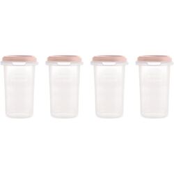 89539 Set de 4 herméticos de 330ml hermisized blush Miniland. PUERICULTURA Y COMPLEMENTOS PARA BEBES - COMIDA TERMOS RECIPIENTES