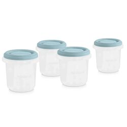 89540 SET 4 HERMÉTICOS OCEAN 250 ML. PUERICULTURA Y COMPLEMENTOS PARA BEBES - COMIDA TERMOS RECIPIENTES . Color Azul. 