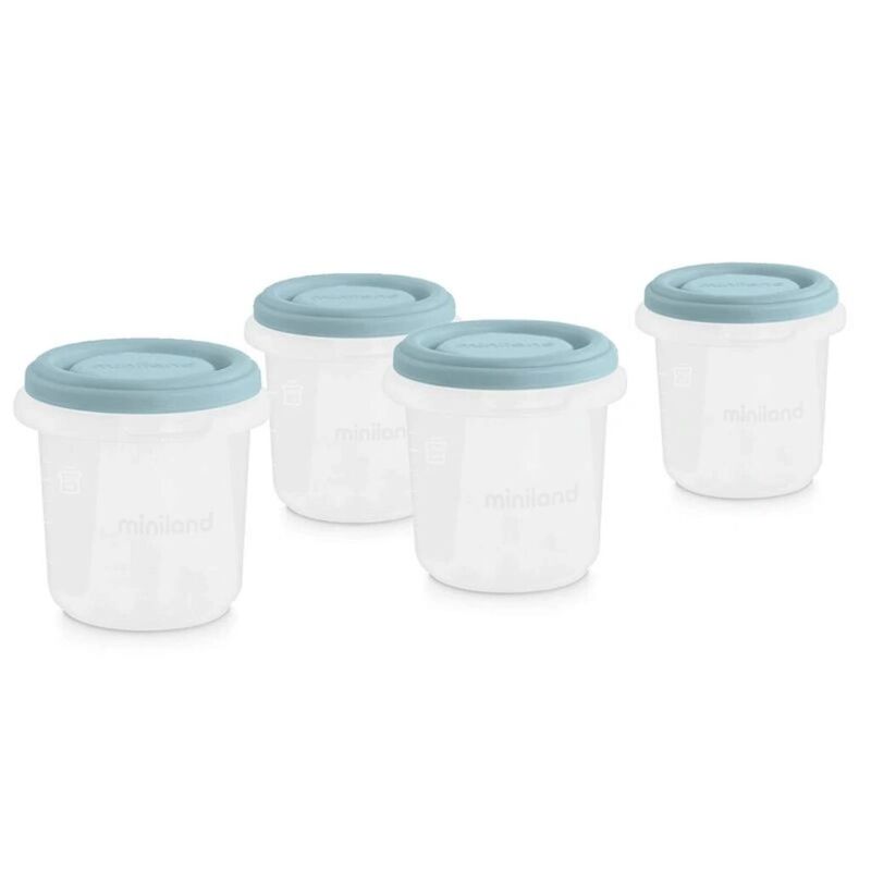 89540 SET 4 HERMÉTICOS OCEAN 250 ML. PUERICULTURA Y COMPLEMENTOS PARA BEBES - COMIDA TERMOS RECIPIENTES . Color Azul. 