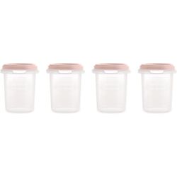 89541 Set de 4 herméticos de 250ml hermisized blush Miniland. PUERICULTURA Y COMPLEMENTOS PARA BEBES - COMIDA TERMOS RECIPIENTES