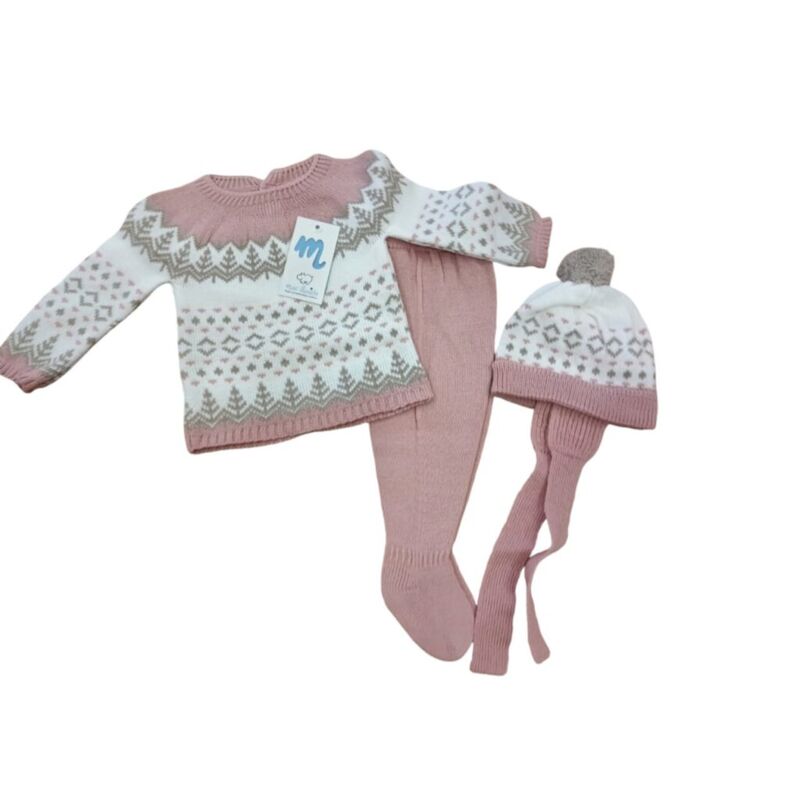 9419 Traje 3P Canesú jacquard espcial "EMOCIONAR" MAC ILUSION. ROPA PARA BEBES ,PREMAMA Y COLEGIAL - DE 0 5 AÑOS INVIERNO