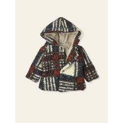 9528 Abrigo BOUCLE extrasuave cuadros forrado pelo "ACARICIAR" MAC ILUSION. ROPA PARA BEBES ,PREMAMA Y COLEGIAL - DE 0 5 AÑOS