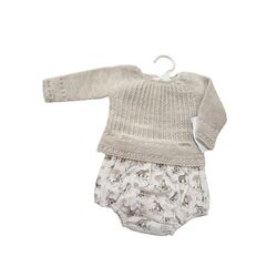 30530 CONJUNTO JUBON Y RANITA CRUDO BEBE VISI. ROPA PARA BEBES ,PREMAMA Y COLEGIAL - DE 0 5 AÑOS INVIERNO Conjuntos Ranita .