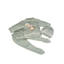 30900G CONJUNTO DE JUBÓN OSO POLAINA  Y GORRO VISI. ROPA PARA BEBES ,PREMAMA Y COLEGIAL - DE 0 5 AÑOS INVIERNO Conjuntos Punto .