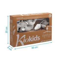 4058  MUSICAL CUNA  KIOKIDS. JUGUETES PARA BEBE - MOVILES, PROYECTORES CARRILLONES . Color GRIS . 