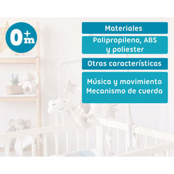 4058  MUSICAL CUNA  KIOKIDS. JUGUETES PARA BEBE - MOVILES, PROYECTORES CARRILLONES . Color GRIS . 
