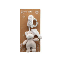 4204 OSO SONAJERO KIOKIDS. JUGUETES PARA BEBE - PELUCHES Y MUÑECOS PRIMEROS SONAJEROS . Color ARENA. 