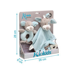 439  SET ACC. BEBÉ 30X18 KIOKIDS. JUGUETES PARA BEBE - PELUCHES Y MUÑECOS . Color Azul. 