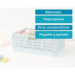 4398 CAJA PLEGABLE 30.5 X 20.3 X 12.5  KIOKIDS. MOBILIARIO Y DECORACION PARA BEBE - JUGUETES . Color SALVIA. 