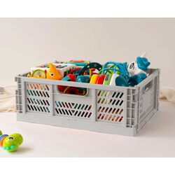 4403 CAJA PLEGABLE 40 X 30 X 15 CM GRIS KIOKIDS. MOBILIARIO Y DECORACION PARA BEBE - JUGUETES . Color GRIS . 