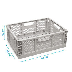 4403 CAJA PLEGABLE 40 X 30 X 15 CM GRIS KIOKIDS. MOBILIARIO Y DECORACION PARA BEBE - JUGUETES . Color GRIS . 