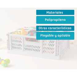 4403 CAJA PLEGABLE 40 X 30 X 15 CM GRIS KIOKIDS. MOBILIARIO Y DECORACION PARA BEBE - JUGUETES . Color GRIS . 