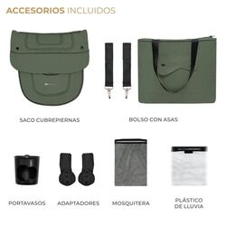 Coche duo Carrito bebé 2en1 YOXI kinderckraft. COCHECITOS-CARRICOCHES PARA BEBE DE DOS PIEZAS . Color Negro. 
