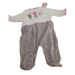 2138 PELELE NIÑA TERCIOPELO ROCHO. ROPA PARA BEBES ,PREMAMA Y COLEGIAL - DE 0 5 AÑOS INTERIOR Pijamas Niña . TALLAS 3 meses. 