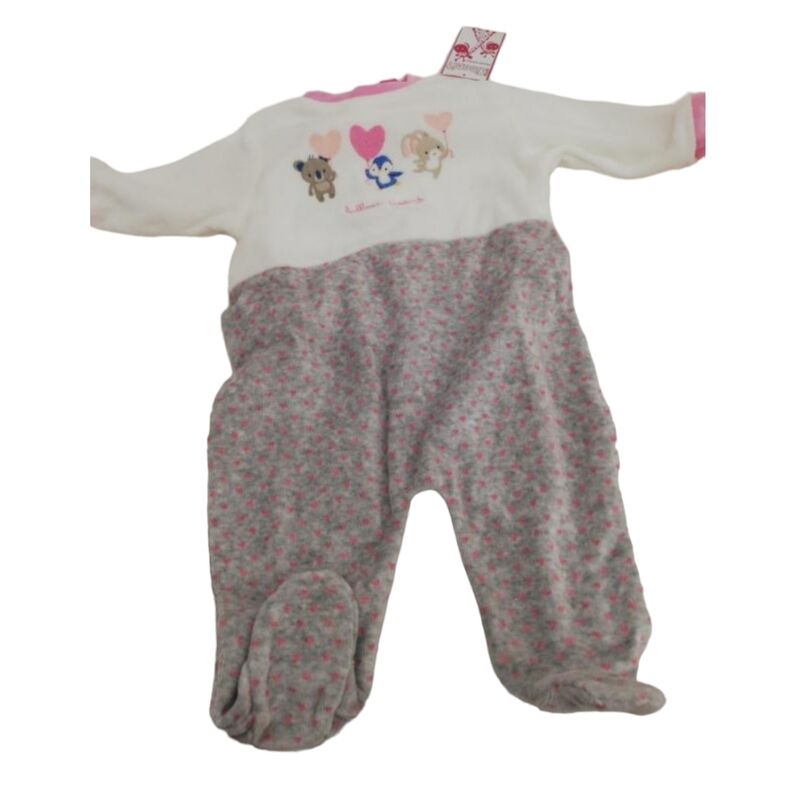 2138 PELELE NIÑA TERCIOPELO ROCHO. ROPA PARA BEBES ,PREMAMA Y COLEGIAL - DE 0 5 AÑOS INTERIOR Pijamas Niña . TALLAS 3 meses. 