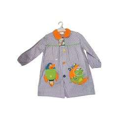12 MANDILON DINO LILA GARVEL. ROPA PARA BEBES ,PREMAMA Y COLEGIAL - COLEGIO ,MANDILONES, MOCHILAS CON BOTONES . TALLAS 4 años. 