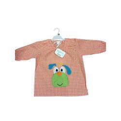 20 MANDILON DE GOMA PERRO NARANJA  GARVEL. ROPA PARA BEBES ,PREMAMA Y COLEGIAL - COLEGIO ,MANDILONES, MOCHILAS MANDILÓN CON GOMA