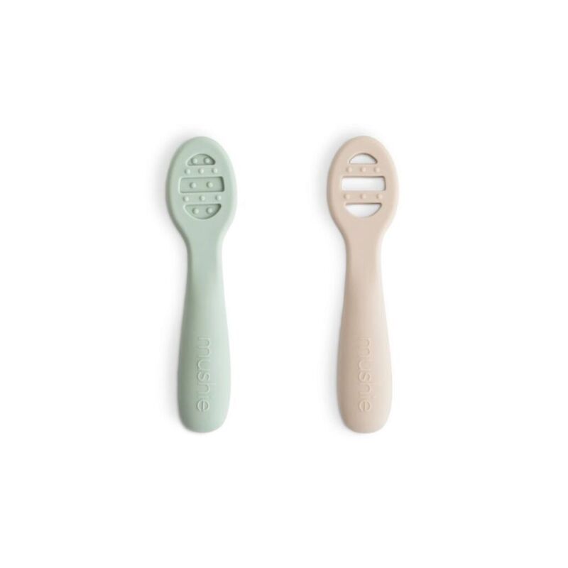 2056 MI PRIMERA CUCHARA CAMBRASS PACK 2. PUERICULTURA Y COMPLEMENTOS PARA BEBES - COMIDA VAJILLAS CUBIERTOS . Color Verde. 