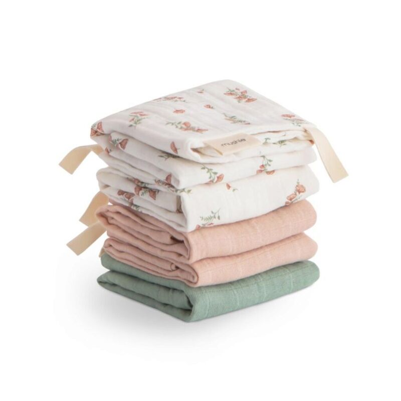 2059 PACK 5 TOALLAS MUSELINA ALGODON CAMBRASS. COCHECITOS-CARRICOCHES PARA BEBE SACOS Y TEXTILES MUSELINAS GASAS . Color Rosa. 