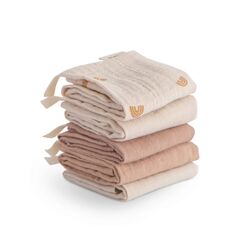 2059 PACK 5 TOALLAS MUSELINA ALGODON CAMBRASS. COCHECITOS-CARRICOCHES PARA BEBE SACOS Y TEXTILES MUSELINAS GASAS . Color ARENA. 