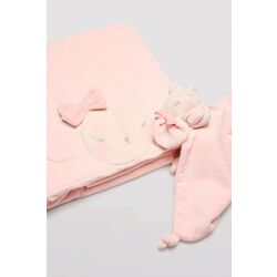 25375 CONJUNTO BEBÉ MANTA Y DOU DOU YSABEL MORA. COCHECITOS-CARRICOCHES PARA BEBE SACOS Y TEXTILES CHALES MANTAS . Color Rosa. 