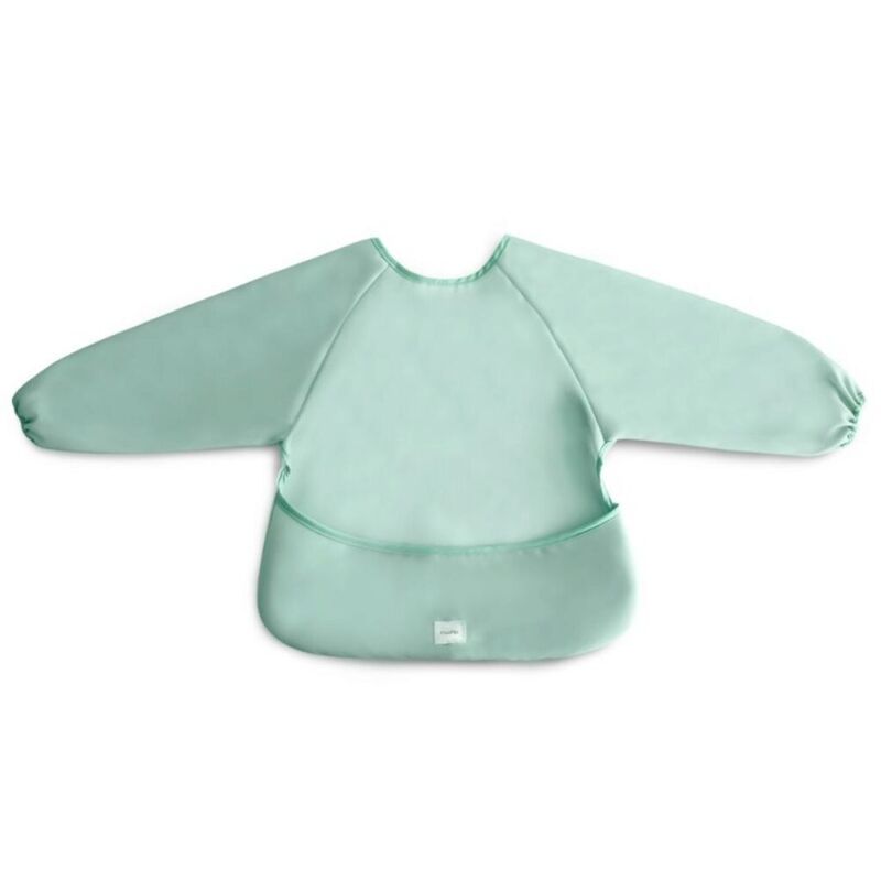 BABERO CON MANGAS SOLID. PUERICULTURA Y COMPLEMENTOS PARA BEBES - COMIDA BABEROS . Color Verde. 