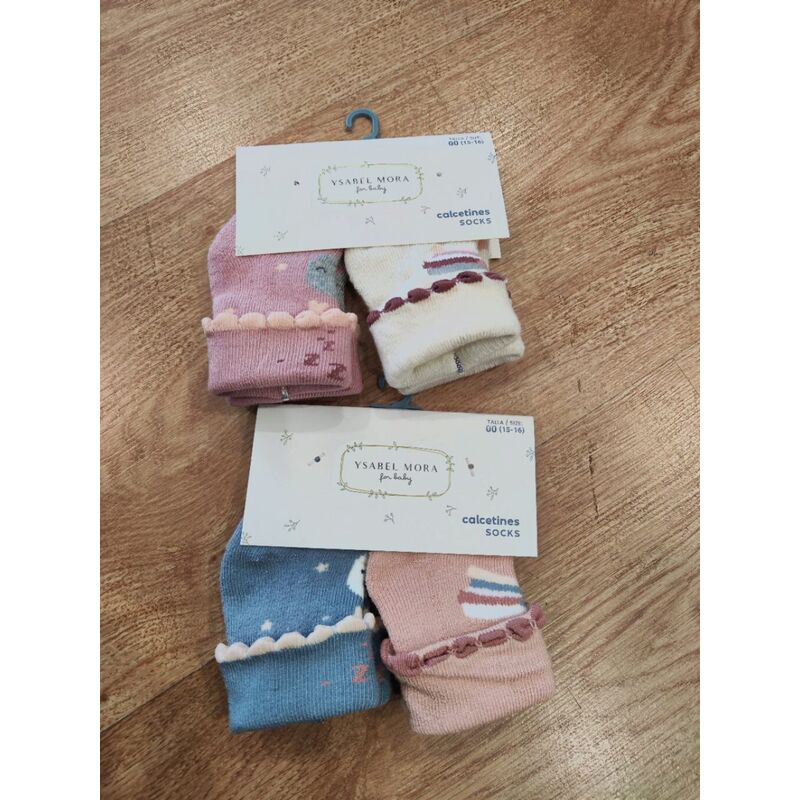 52840  CALCETÍN BEBÉ TERMICO PACK DE 2 YSABEL MORA. ROPA PARA BEBES ,PREMAMA Y COLEGIAL - DE 0 5 AÑOS INTERIOR LEOTARDOS
