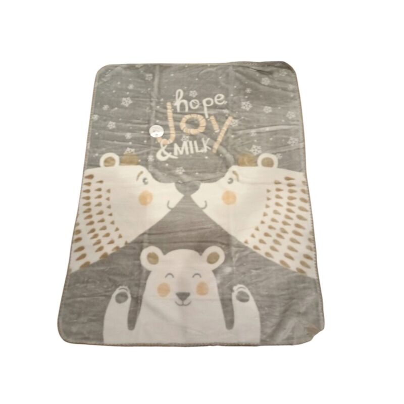 10874 Manta Rachel110x140  de cuna gamberritos. MOBILIARIO Y DECORACION PARA BEBE - ROPA CUNA MINICUNA MANTAS . Color GRIS . 