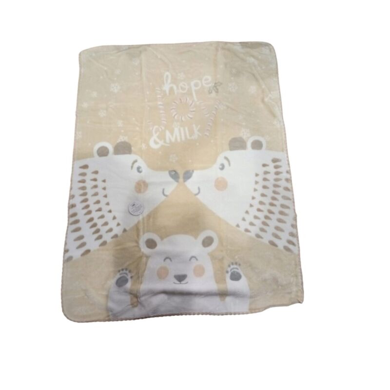 10874 Manta Rachel110x140  de cuna gamberritos. MOBILIARIO Y DECORACION PARA BEBE - ROPA CUNA MINICUNA MANTAS . Color Beige. 